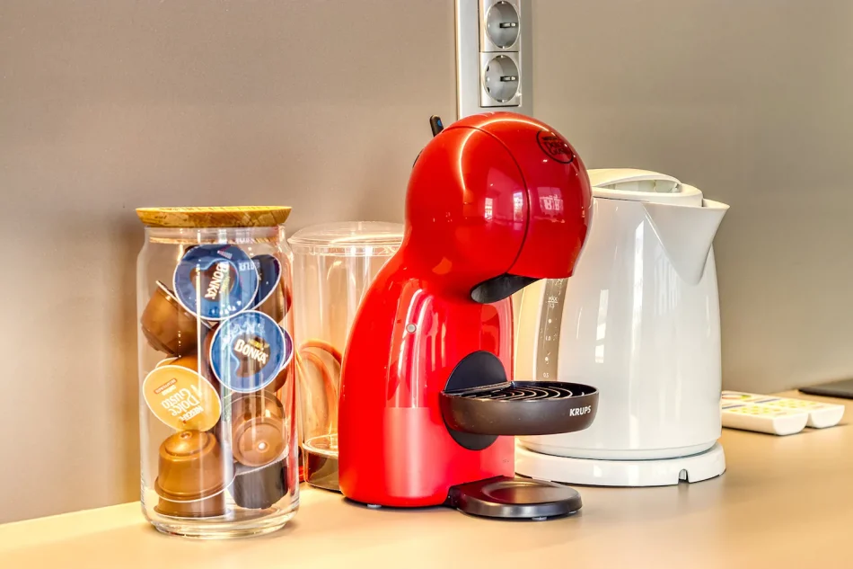 Coffe machine in each apartment